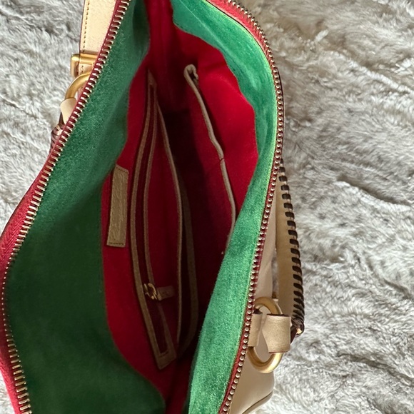 Dooney & Bourke Tan Gold Satchel Timeless Charm - Picture 3 of 4